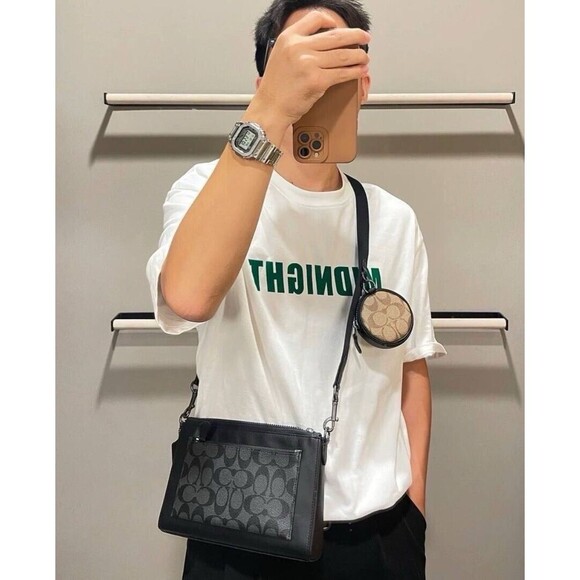 Coach C5598 3 In 1 Holden Crossbody In Signature Canvas With Coin Case NWT $430 - Picture 9 of 11